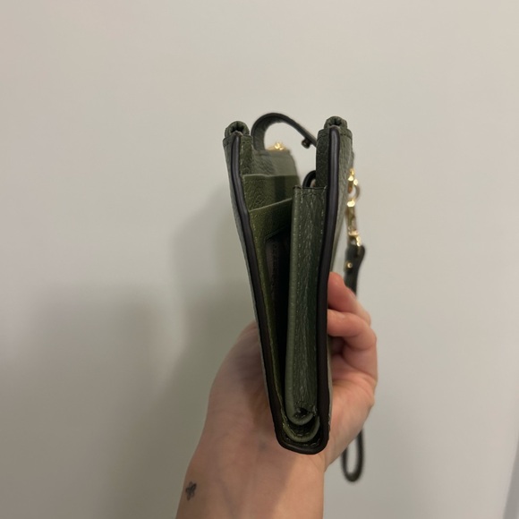 Michael Kors Jet Set Wallet Travel Double Wallet in Green Leather - Picture 7 of 10